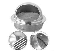 Cappuccio in acciaio inox resistente alle intemperie progettato per migliorare l'efficienza del flusso d'aria (B)