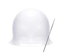 Cappuccio In Silicone Per Evidenziare 1set Silicone Highlighting Cap With Hook Needle Reusable Hair Dye Set Barber Professional Coloring Salon Tools