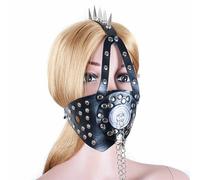 Cappuccio maschera bavaglio sadomaso slave BONDAGE costrittivo sex tappo pissing