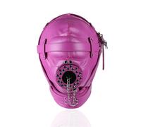 Cappuccio maschera sadomaso schiavi SEX DILDO costrittivo violet bondage sex