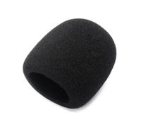 Cappuccio Microfono in Spugna Nero 40mm per Canto e Karaoke | Attenua il Rumore del Vento, Mantiene il Microfono Pulito, Adatto a Microfoni Dinamici Portatili e Palco