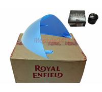 Cappuccio monoposto originale Royal Enfield GT Continental 650cc blu con filt...