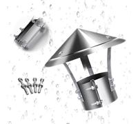 Cappuccio per camino, Cappuccio for camino in acciaio inossidabile, copertura antipioggia e neve for camino con canna fumaria, diverse misure(19cm7.5in)