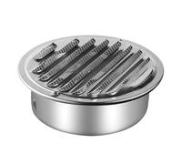 Cappuccio per Camino, Tetto Tondo, Copertura Antipioggia, Cappuccio per Camino in Acciaio Inox, Cappuccio per Tubo del Forno ignifugo con Protezione in Rete per Una Migliore Ventilazione dei