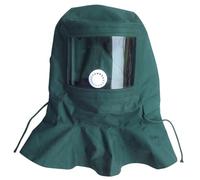 Cappuccio per sabbiatura, Maschera per cappuccio per sabbiatura Clear Vision con corda regolabile, Maschera protettiva antipolvere/vento per lucidatura, verniciatura, polvere, polvere