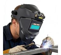 Cappuccio per saldatore - Casco ad oscuramento automatico solare, maschera parasole regolabile, sensore ad, schermo per saldatura tubi, attrezzatura di sicurezza industriale, copertura resistente