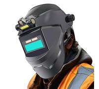 Cappuccio per saldatura automatica - Casco per visione di grandi dimensioni True Color, attrezzatura per saldatura ad energia solare | per la produzione di metalli, trasporti, costruzioni aut