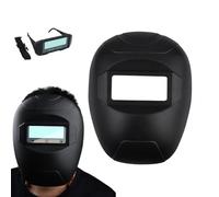 Cappuccio per saldatura, regolazione automatica, ingranaggio di sicurezza montato sulla testa, visione a colori, lente protettiva rimovibile, protezione per il viso, perfetta per luoghi di lavoro