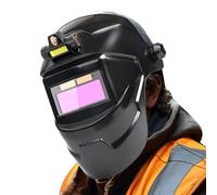 Cappuccio per saldatura solare, casco regolabile con ampia finestra di visualizzazione, scudo protettivo di sicurezza auto oscurante, confortevole saldatura con forte struttura in ABS, attrezzatura