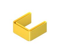 Cappuccio protettivo giallo - Tappo terminale per profilo a U 54mm 54x54mm