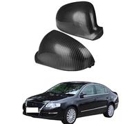 Cappuccio Specchietto Retrovisore in Tinta Unica per VW Passat B6 - Typ 3C 2005-2010 Prefacelift R36 (Not CC) Carbon Fiber Texture - Calotte Copri Specchietto Laterali Sostituzione