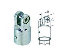 CAPPUCCIO TERMINALE A FORCELLA INOX Ø MM 25 CON PERNO ACCESSORI TENDALINO NAUTIC