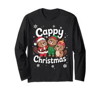 Cappy Christmas Funny Capybara Xmas Maglia a Manica