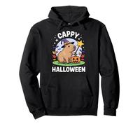 Cappy Halloween Funny Cute Capybara Wizard Halloween Felpa con Cappuccio