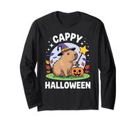 Cappy Halloween Funny Cute Capybara Wizard Halloween Maglia a Manica