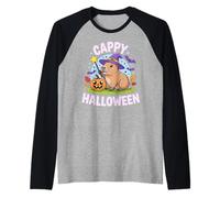 Cappy Halloween Funny Cute Capybara Wizard Halloween Maglia con Maniche Raglan