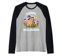 Cappy Halloween Funny Cute Capybara Wizard Halloween Maglia con Maniche Raglan