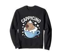Cappycino Carino Capybara Coffee Pun Lovers Felpa
