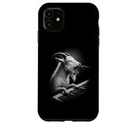 Capra che suona la tastiera pianista amante degli animali Custodia per iPhone 11