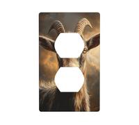 Capra con occhi saggi copertura interruttore luce copertura decorativa 1 banda piastra da parete per cucina camera bagno dimensioni 7 x 11,4 cm
