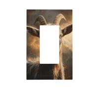 Capra con occhi saggi interruttore della luce piastra da parete piastra frontale copertura bilanciere singolo 1 banda decoratore presa coperture per la casa cucina camera bagno Decor