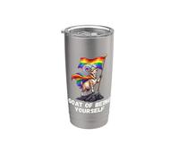 CAPRA di essere te stesso arcobaleno LGBTQ+orgoglio gay pride parata Bicchiere termico in acciaio inox doppia parete