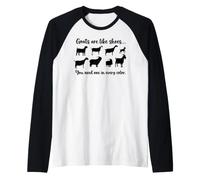 Capra Divertente Come la Scarpa Maglia con Maniche Raglan