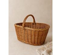 Capra Group Cesto in vimini intero per la raccolta funghi e frutti, interamente realizzato a mano, robusto e di origine europea, 55x25xh28 cm