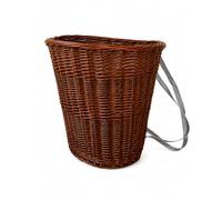 Capra Group - Gerla Raccolta Funghi in Vimini con Spallacci 34x28xH38 cm - Cesto a Spalla per Funghi, Castagne e Prodotti del Bosco - Intreccio Naturale Aerato