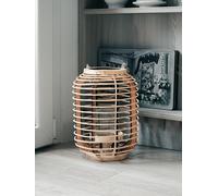 Capra Group Lanterna Portacandele Lanterne a Candela Decorative in Legno naturale e manico in corda, ideale per interni ed esterni. Lanterna per la casa e giardino, misura diam. 26xh30 cm