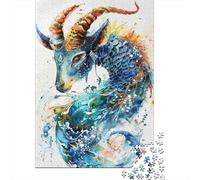Capra Mistica Arte Acquarello Puzzle 1000 Pezzi Gioco di Puzzle 1000 Pezzi Carta Per Adulti Relax Casa Regalo Famiglia 70x50cm/1000pcs