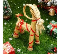 Capra Natale, 16 Pollici Decorazione Capra Natale Paglia Intrecciata Svedese, Decorazioni Natalizie Scandinave Svedesi Capre Natales, Capre Natales Paglia Intrecciata Tradizione Nordica Giardino