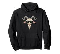 Capra Pet Funny Farm Animal Cool Shades Summer Sun Felpa con Cappuccio