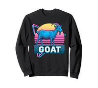 Capra Retro Vintage Synthwave Estetica Amante Animali Felpa