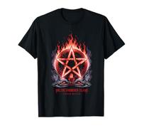 Capra Satanica Occulto 666 Diavolo Baphomet Arte Oscura Strega Goth Maglietta