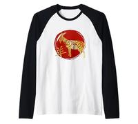 Capra Segno Zodiacale Cinese dell'oroscopo Maglia con Maniche Raglan