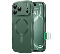 CAPRARO Custodia magnetica per iPhone 17 Pro Max Cute Wave, verde montagna | Protezione completa della fotocamera, compatibile con MagSafe, protezione contro le cadute di livello militare