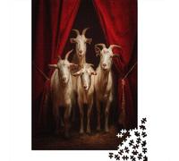 Capre al circo1000 Pezzi Impossibili Per Adulti, Giochi, Regali, Sfide Per Bambini70x50cm/1000pcs