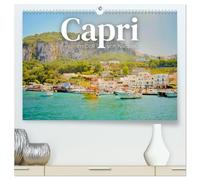 Capri - Im Golf von Neapel. (hochwertiger Premium Wandkalender 2026 DIN A2 quer), Kunstdruck in Hochglanz: Atemberaubende Felsenlandschaft direkt am Mittelmeer.