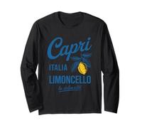Capri Italia Limoncello La Dolce Vita Arte Maglia a Manica