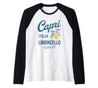Capri Italia Limoncello La Dolce Vita Arte Maglia con Maniche Raglan