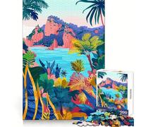 Capri Italia Puzzle artistico minimalista 1000 pezzi per adolescenti Esercizio mentale Relax lento Incastro perfetto Natale (38x26cm)