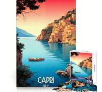 Capri Italia Puzzle da 1000 pezzi per adolescenti Pensiero strategico Calma Distrazione Incastro preciso Regalo sincero (38x52cm)