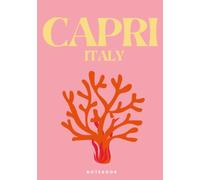 Capri Italy NOTEOBOOK: preppy, coconut girl summer, flower, ideas journal, notes jotter, summer diary, tiktok trend aesthetic , tropical island vibes coffee table room decor , Back to School