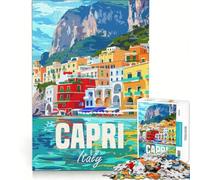 Capri, Italy Poster Puzzle da 1000 pezzi | 38x52cm Regali divertenti per tutta la famiglia per rilassare e ridurre lo stress intellettuale.