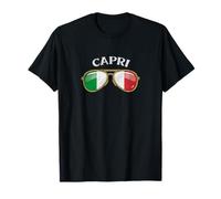 Capri Italy Vintage Flag Sunglasses Maglietta