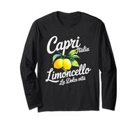 Capri La Dolce Vita Limoncello Italiano Limone Carino Uomo Donna Maglia a Manica
