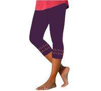 Capri Leggings da Donna Leggins Push up a Vita Alta Morbidi ed Elasticizzati Coprenti Pinocchietto Elastici Delicati sulla Pelle Sensibile Pantaloni Jogging Fitness per Yoga, Allenamento in Palestra