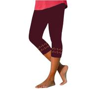 Capri Leggings da Donna Leggins Push up a Vita Alta Morbidi ed Elasticizzati Coprenti Pinocchietto Elastici Delicati sulla Pelle Sensibile Pantaloni Jogging Fitness per Yoga, Allenamento in Palestra