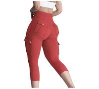 Capri Leggings da donna Leggins Sportivi Push Up Vita Alta Opaco Booty Scrunch Pantaloni Casual Sudore Pilates Yoga Delicati sulla Pelle Sensibile Cuciture Pantacollant Anticellulite per allenamento i